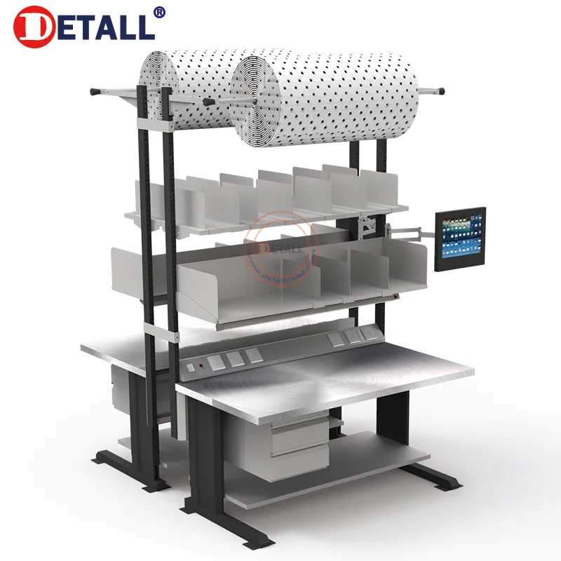  Detall-упаковочный стол с резаком для бумаги и шариковым переносным