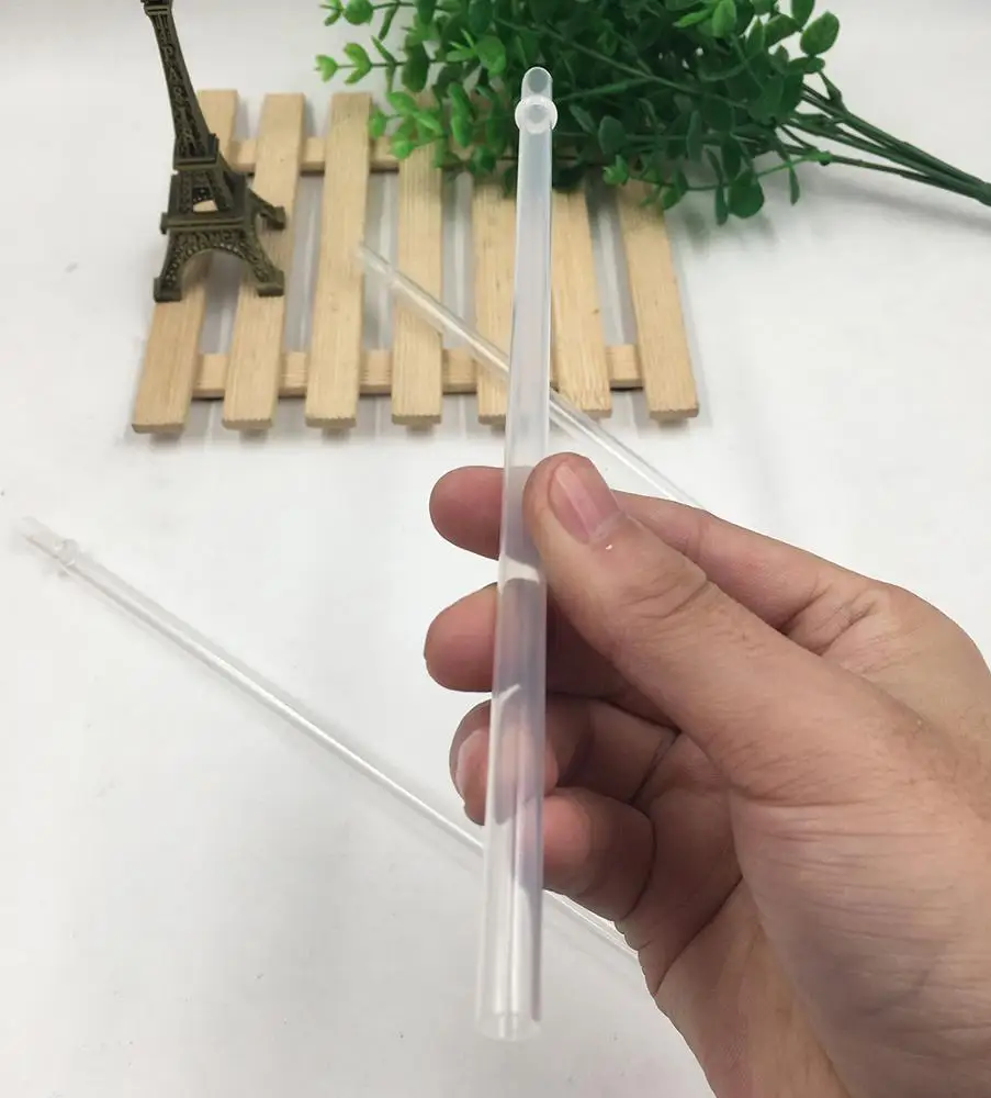 10' bpa free acrylic clear tumlber straw,  Clear Reusable Plastic Replacement Drinking Straws for 20oz and 30oz tumbler,
