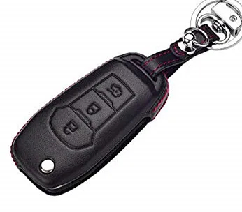 Genuine Leather Key Bags Car Key Case for Focus 3 Escort Kuga Fiesta Mustang Edge MKV Fusion F150 2016 Ranger