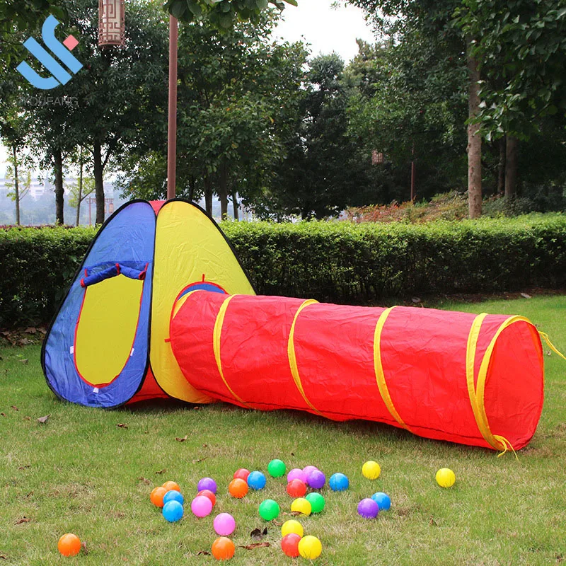 YF-W1305 outdoor indoor 3 in 1 new portable baby children foldable prince princess castle pop up house kids play tunnel tent