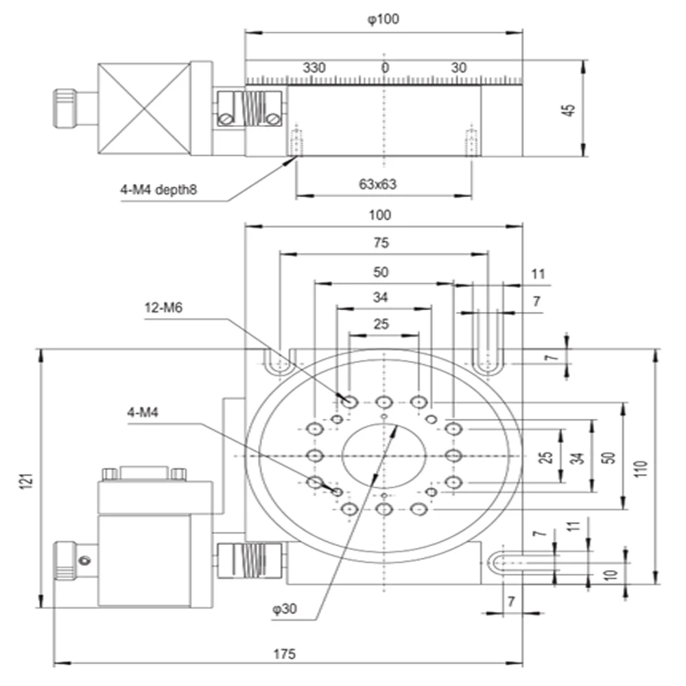 Micro positioning system motion linear motor electric motor rotation direction precision rotation stage motorized rotary stage