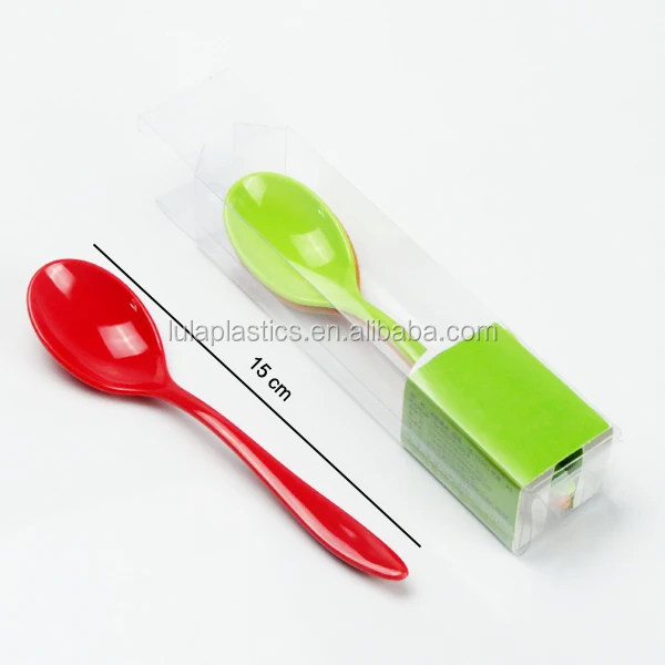 LULA Wholesale Promotion Set Of Four Colorful Plastic Jam Honey Spoon OEM AS Large Serving Soup Spoon With Custom Printing