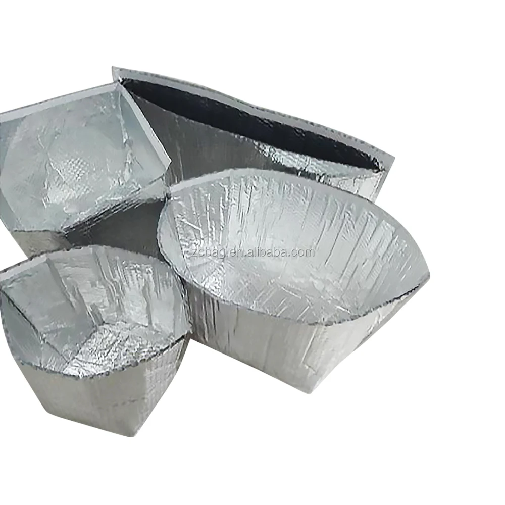 3D cool thermal insulation Green Liner insulated keep frozen cool refresh food box liners for a cardboard box delivery shipping