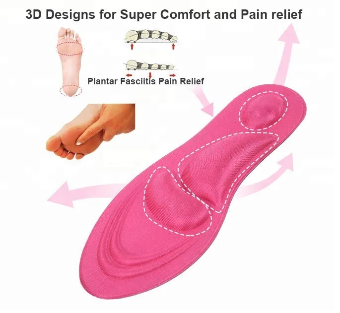 Anti Friction Full Length Heel Liners Softy 5d Memory Foam Shoe Insoles for High Heels
