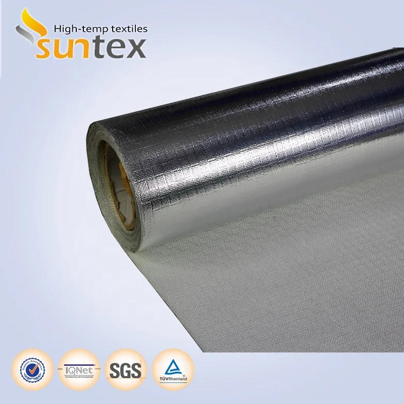 0.4 mm thermal insulation fiberglass cloth woven fabric laminated aluminium foil