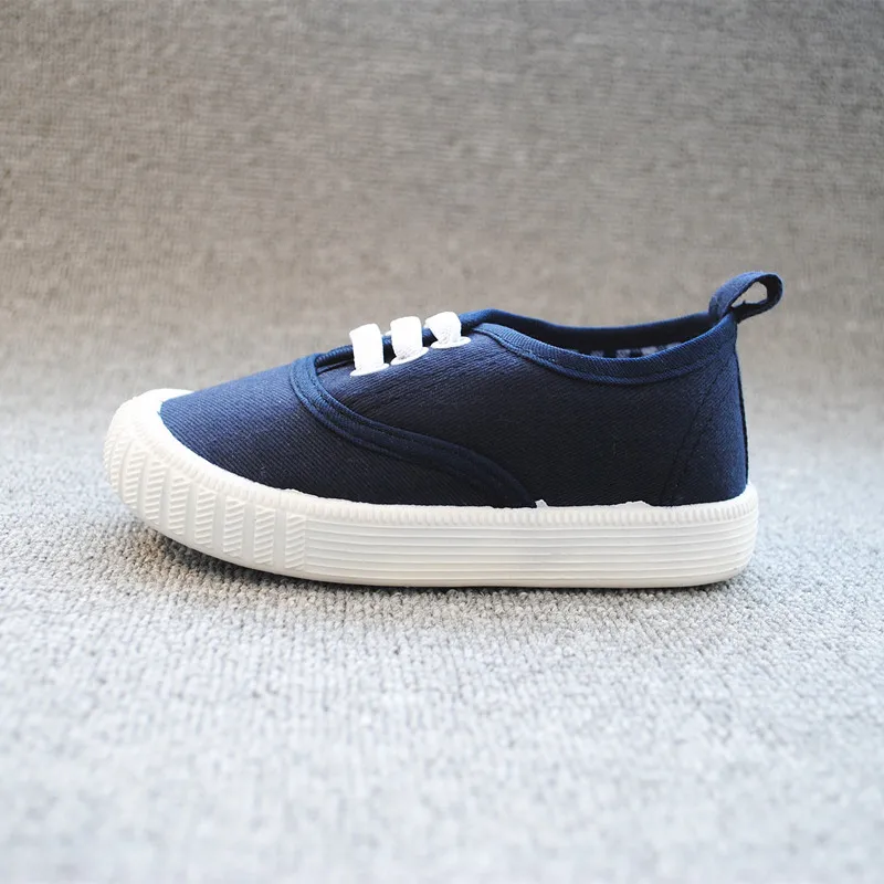 
Summer Hot Sale Blank Canvas kids casual sneakers black white grey basic color kids walking shoes 