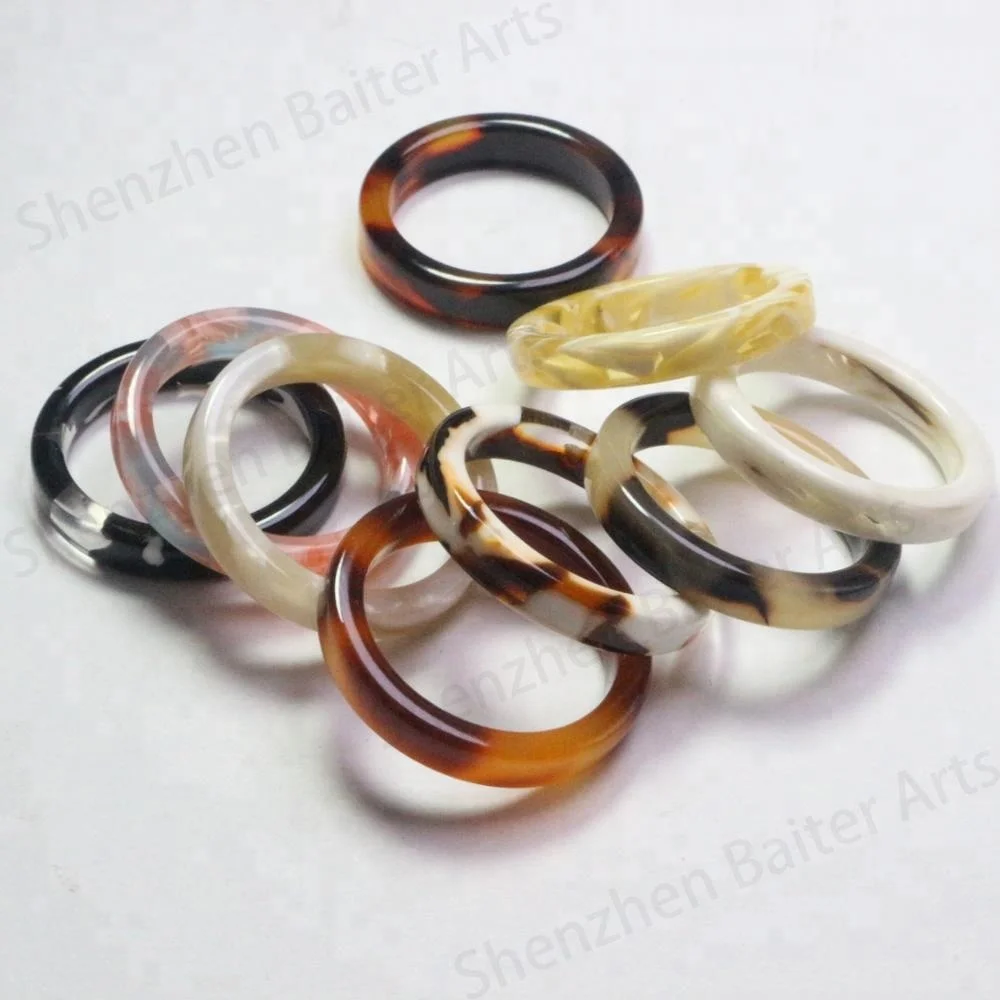 Fashion Acetie Acid Acrylic Lucite Acetate Tortoiseshell Ring,Tortoise Shell Resin Links Ring