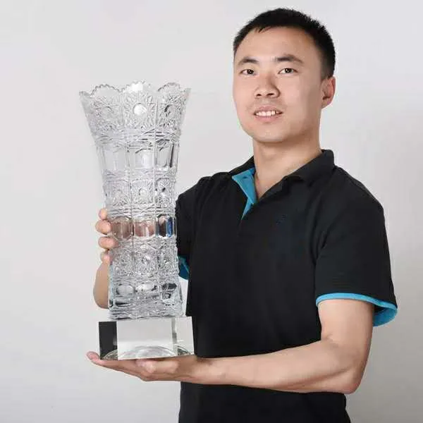 Custom Logo K9 Crystal Metal Material Souvenir Conference Trophy Creative Trophy Crystal Trophy