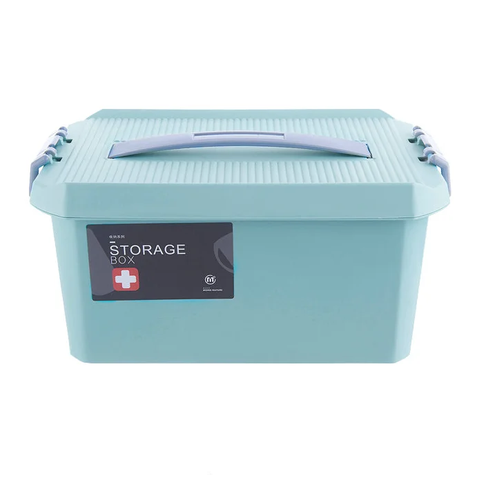 Eco-friendly 3 size plastic medicine storage box 2 Trays Empty Plastic First Aid Box devices medical