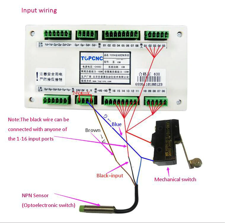 
TC5510H 16DI 8DO 3.5 Inch TFT 400KHz CNC Stepper Motor Controller 1 Axis Digital 