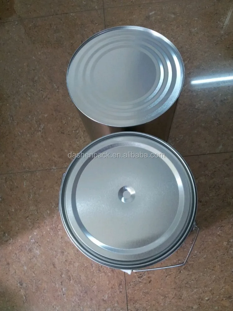 10~11L Tin Metal Paint Bucket Pail round Shape with Handle for Packaging Ink/Coating/Solvent and Other Chemical Products