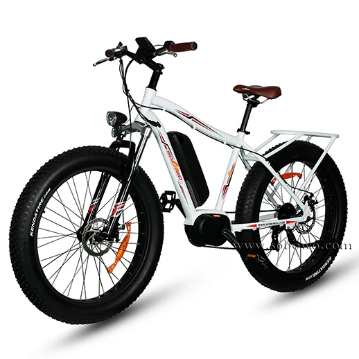 Wide framed Electric Fat Bike moped slim tired mountain bikes