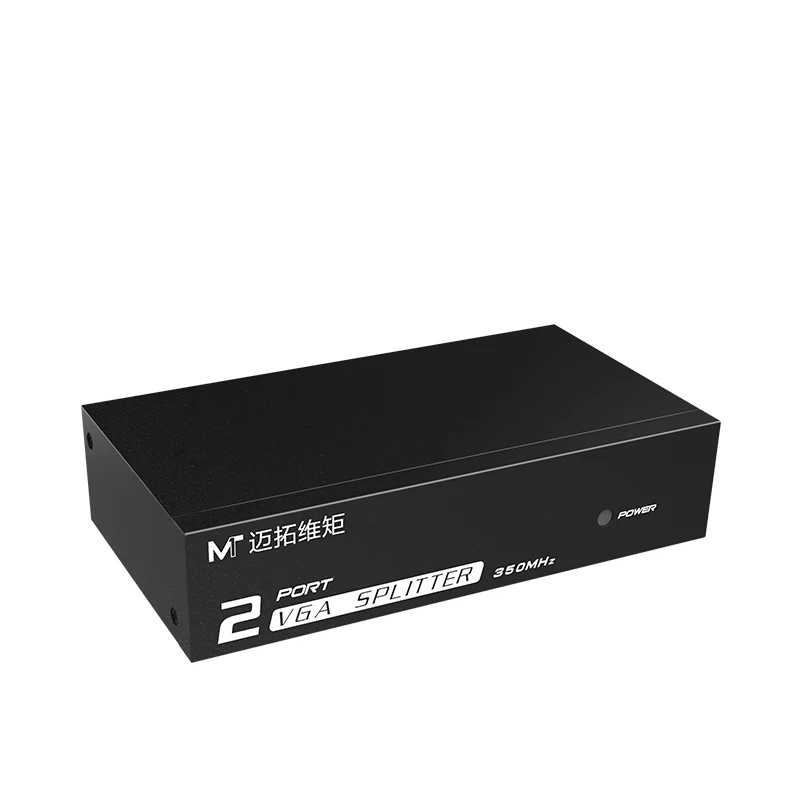 350MHz VGA Splitter 1 in 2 out, MT-VIKI 1x2 1 Computer 2 Monitor + Power adapter VGA Splitter