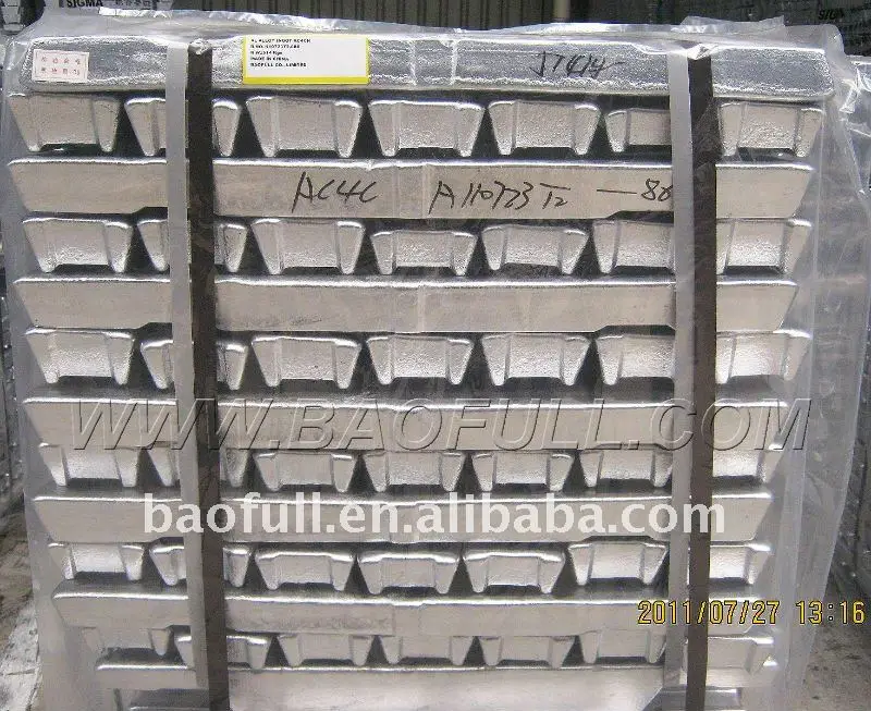 Слитка из обычного алюминиевого сплава ADC 12 (алюминий)