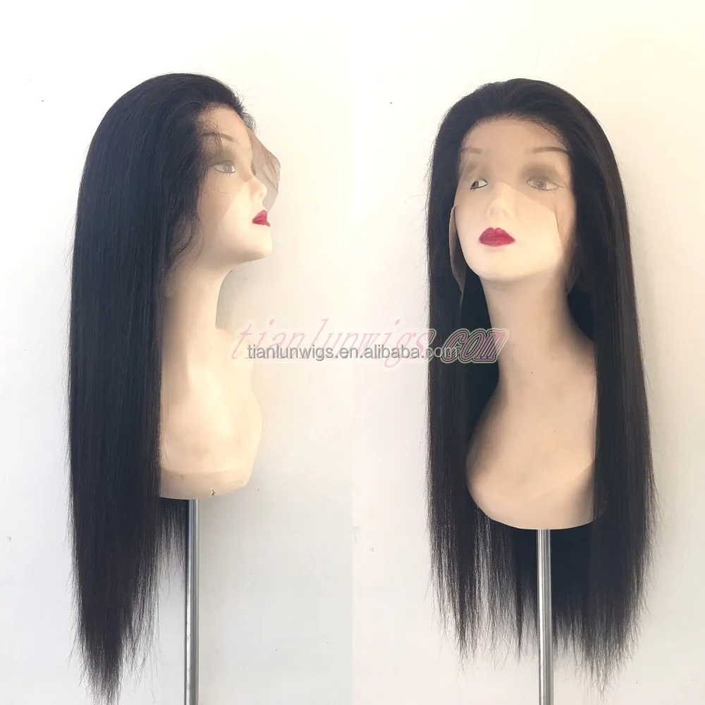Wholesale high density 180 natural popular brazilian human hair wig glueless swiss lace full lace wig wish shopping online
