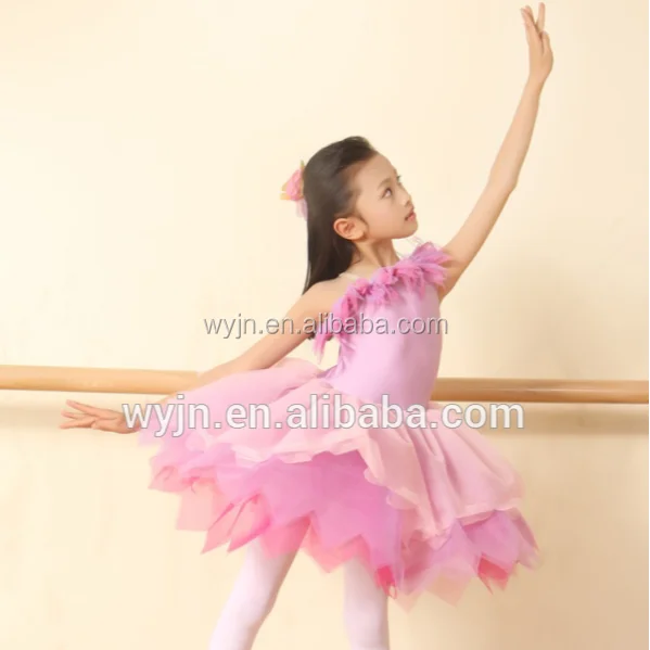 Amazing flower girl princess fancy dress romantic tutu stage performance dance wear Zigzag skirt performance dance dress