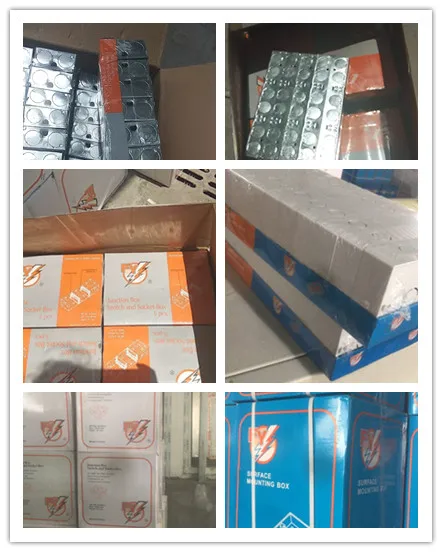 
70*70*35mm*0.6mm thickness 3*3 GI Box 1 Gang Switch Box 