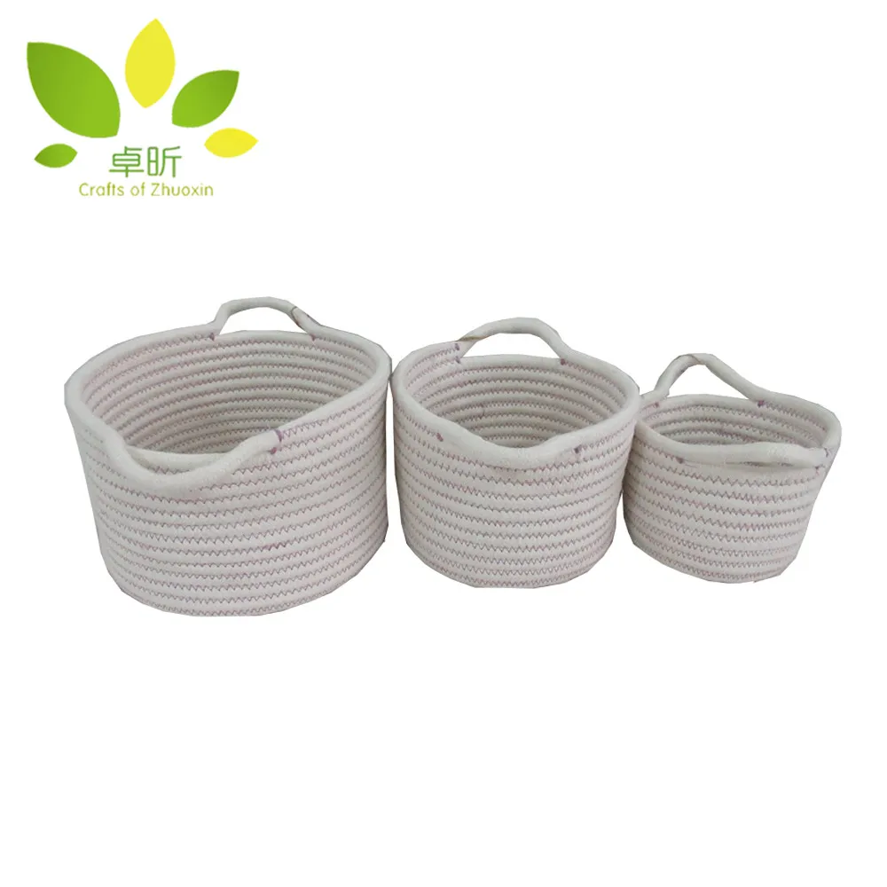 wholesale decorative storage box cotton rope basket