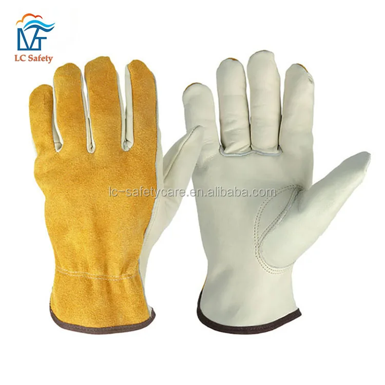 Waterproof Mens Leather Motorbike Work Gloves