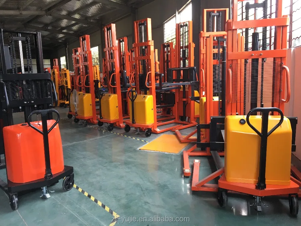 Горячая Распродажа 1,0/2,0 T б/у Электрический вилочный погрузчик полуэлектрический штабелер