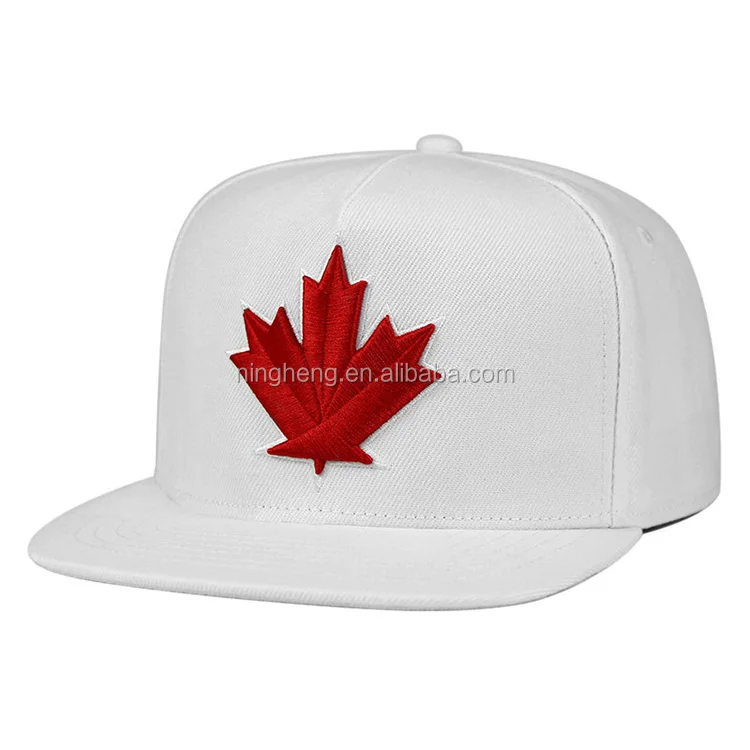 High quality 5 panel a frame custom palm leaf weed logo waterproof flat bill brim snapback hats for men