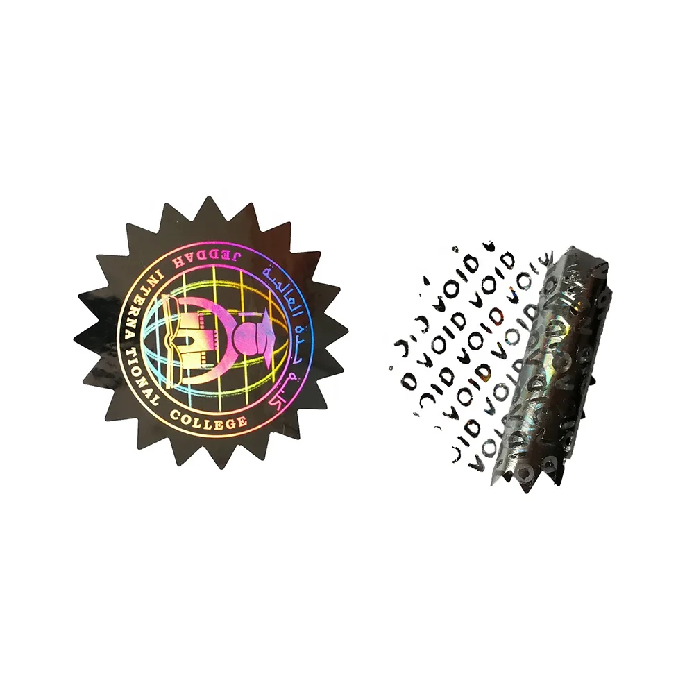 custom anti-counterfeiting hologram stamp stickers and hologram anti-counterfeiting stickers maker