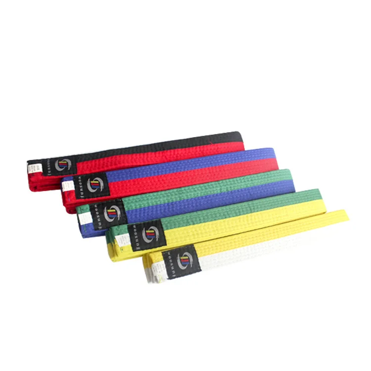 Woosung Sample Free Shipping Colorful Durable Martial Arts Equipment Karate/bjj/taekwondo Belt for