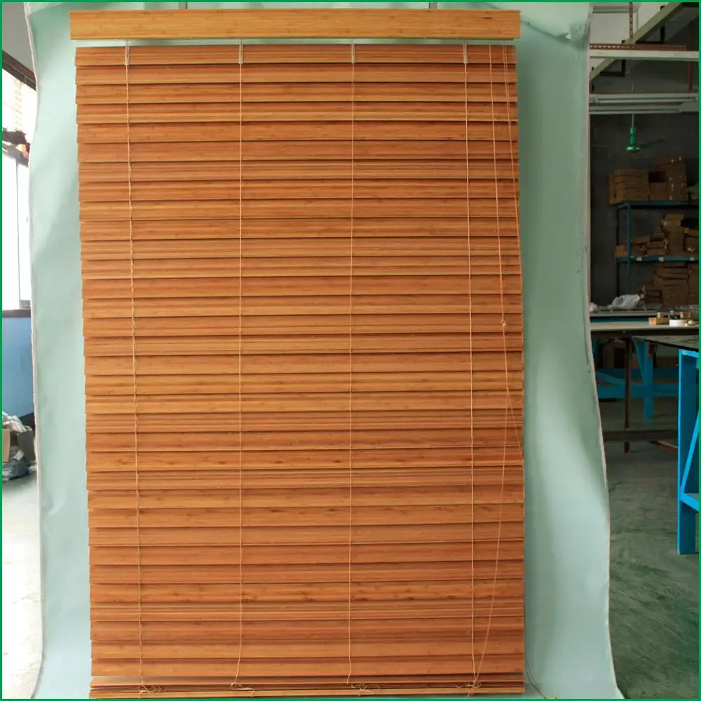 
Chinese High Quality Bamboo material Venetian Blinds Slats bamboo beaded curtain motorised remote control wooden venetian blinds 