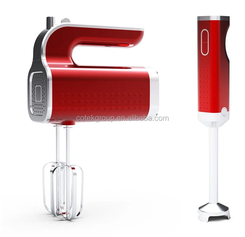 Europe dot design dough mixer and handblenders set colour red