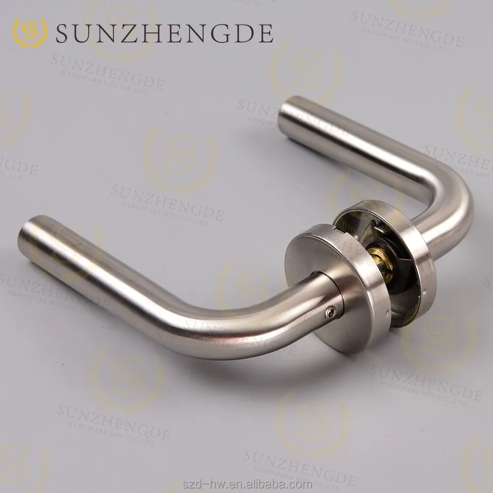 Hot sale China supply stainless steel tube bar level round rosette antique shower door handle