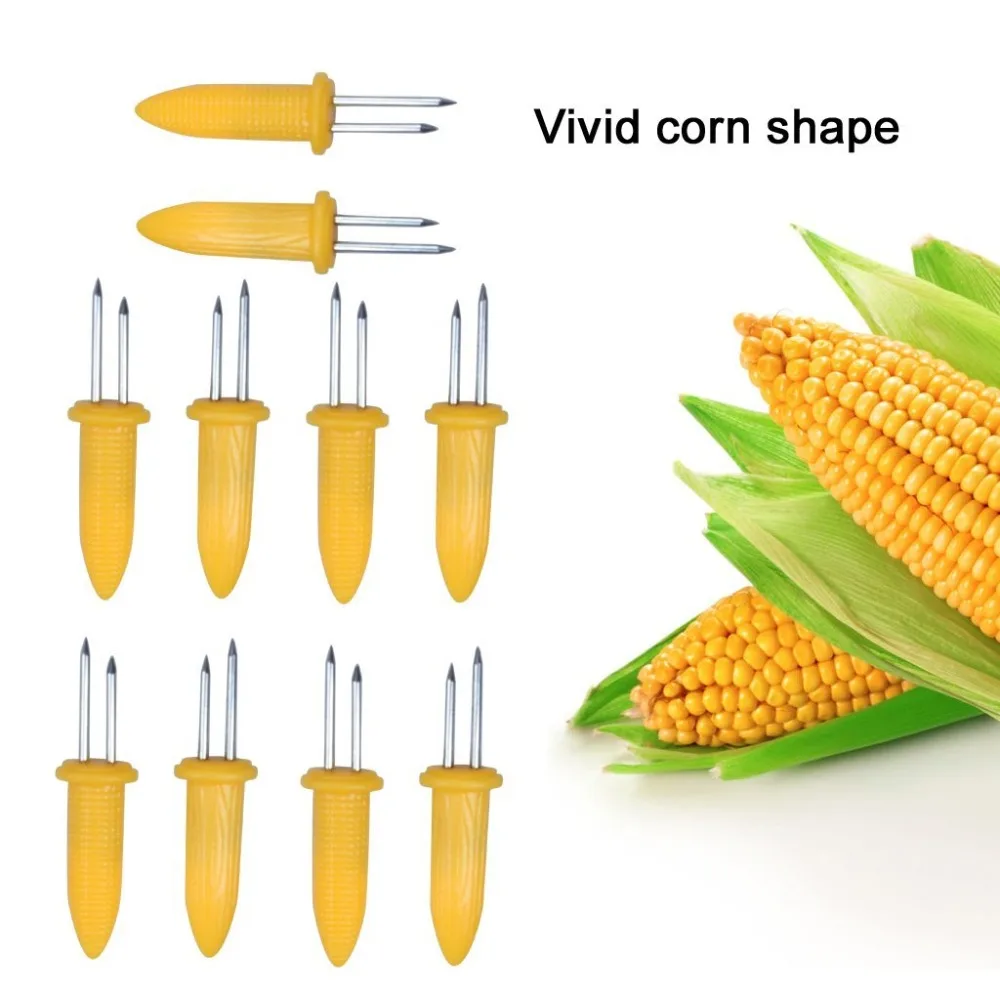 BBQ Grill Accessories Stainless Steel Corn Holder, Corn Skewers, Corn Cob Holder