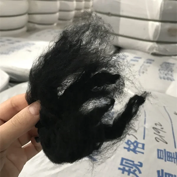 
polyamide Nylon 6 staple fiber dope dyed black 2.5D*51mm for wool yarn spinning 