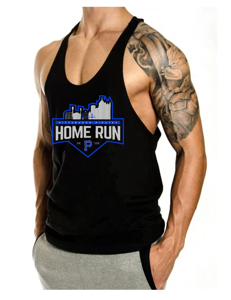 
Wholesale Man 100% Cotton Black Tank Tops Man Print Sleeveless Tank Tops Customized Cheap Vest for Promotion 