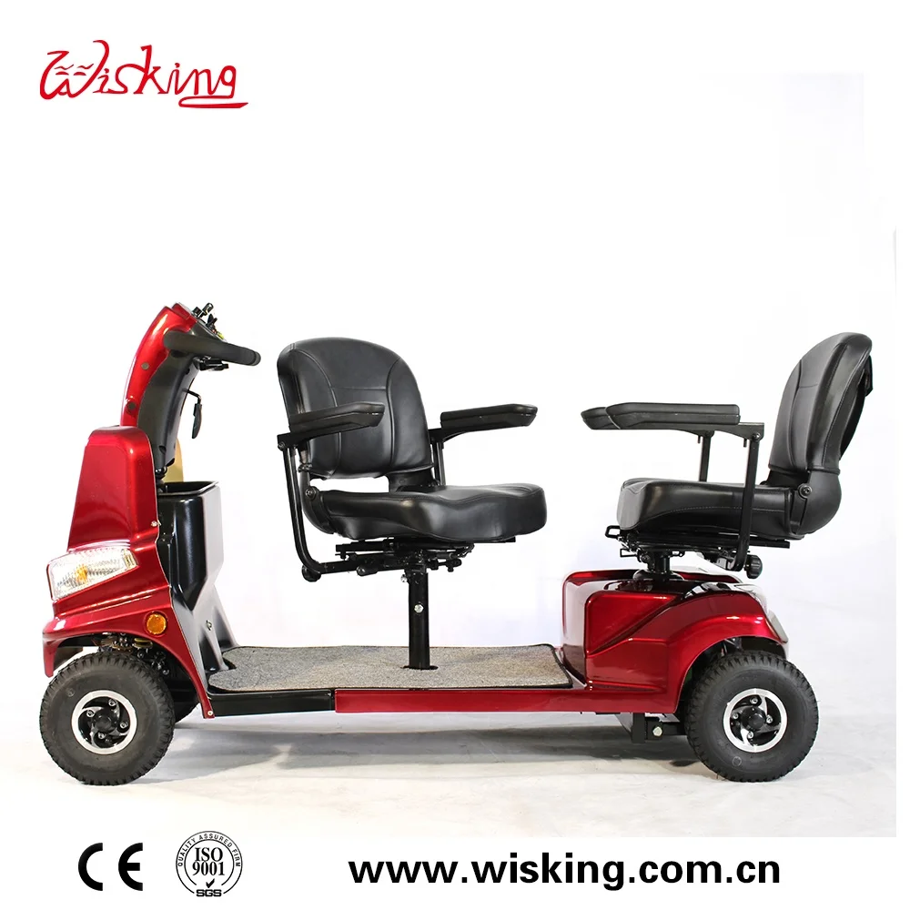 Large size  2 seat 4 wheel  electric mobility scooter with sunny roof for adult wisking 4033B