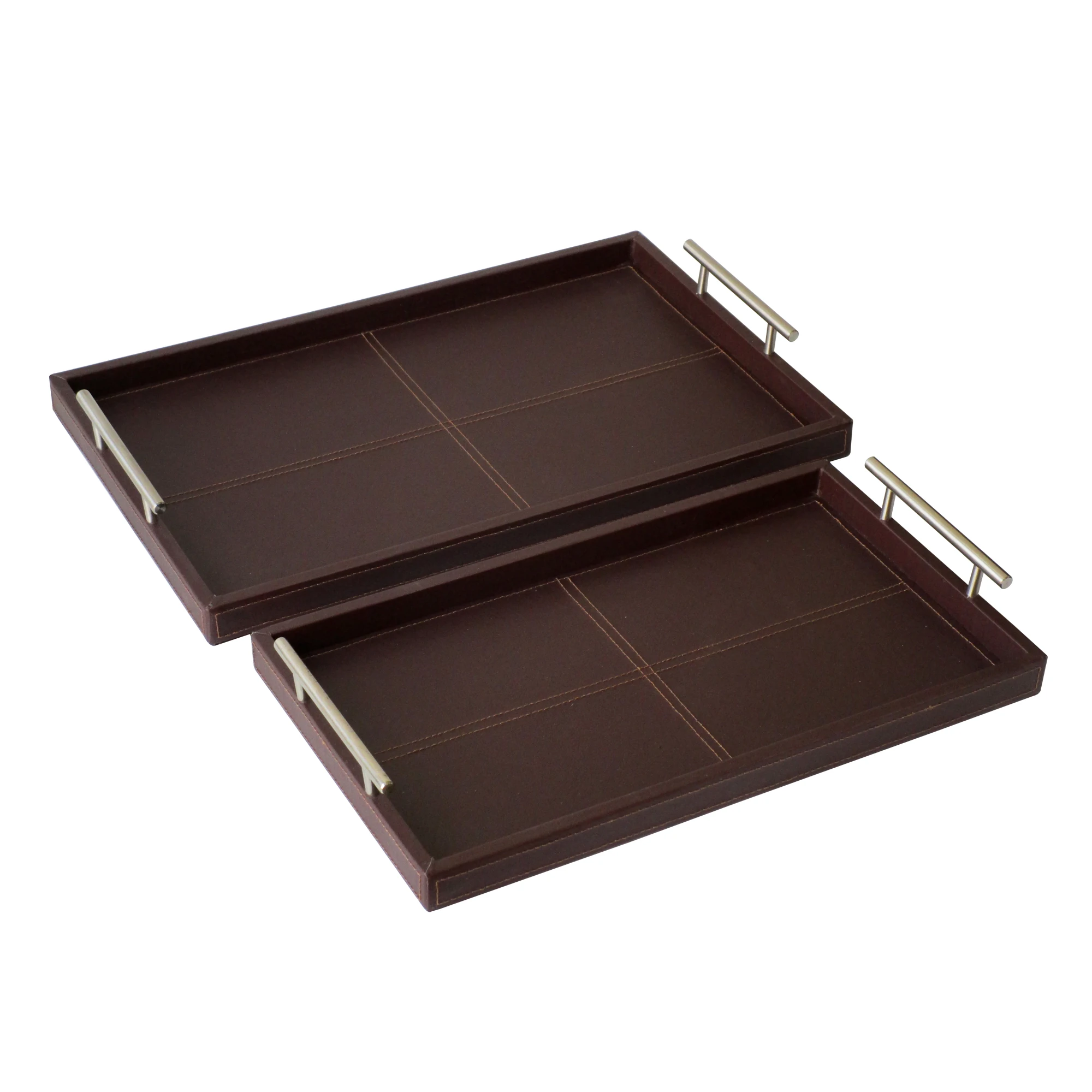 Waterproof Classical Factory Customized Storage PU Leather Tray