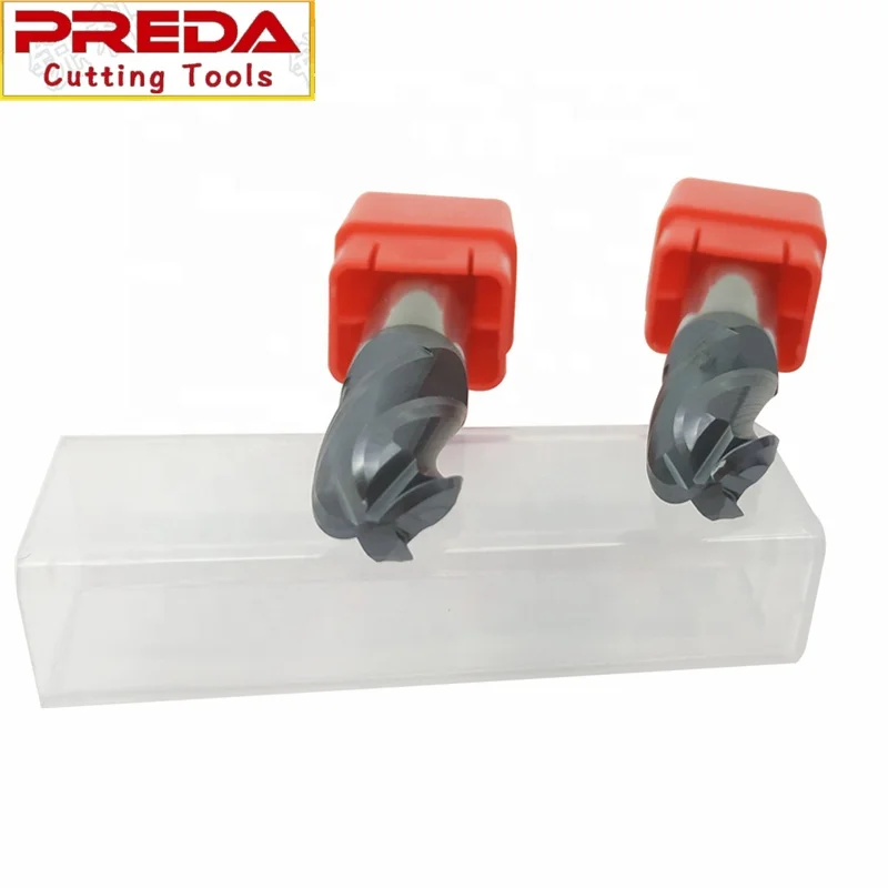 Solid carbide 12mm HRC45 4 Flutes TIALN Coated Ball head nose End Mill