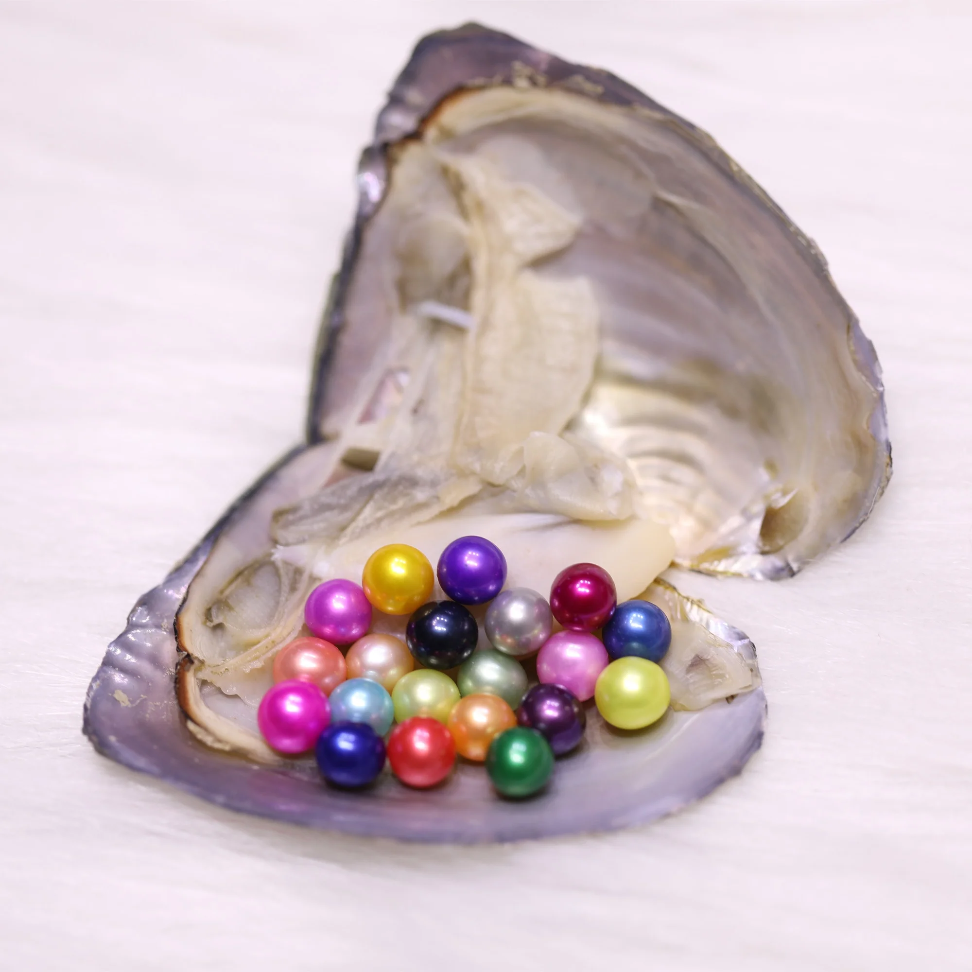 
AAA+ grade 7-8mm 34 colors 20 Pearls in 1 Freshwater oyster,Round Natural Freshwater Pearl in Oysters Vacuum-packed 