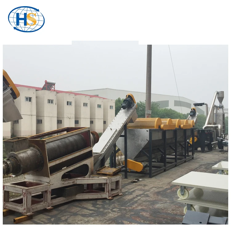 PP PE отходов бутылки пленка дробления гранулирования переработки пластика производственной линии