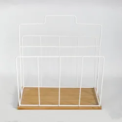 Cheap Desktop Bookshelf  Metal Wire Magazine Storage Rack Holder for Home and Office