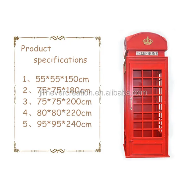 wholesale red telephone booth antique london telephone booth for sale