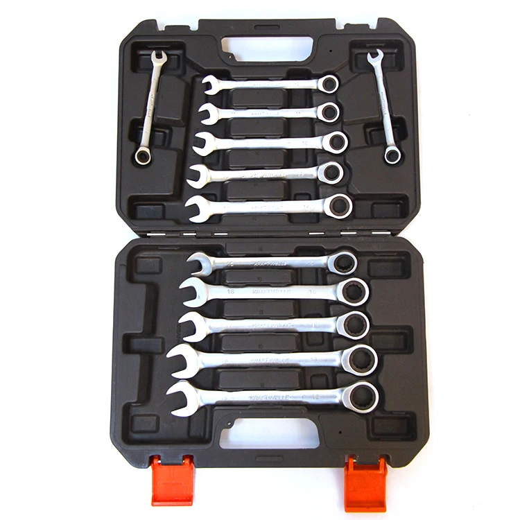 Popular 12 pcs. flexible ratchet combination wrench set