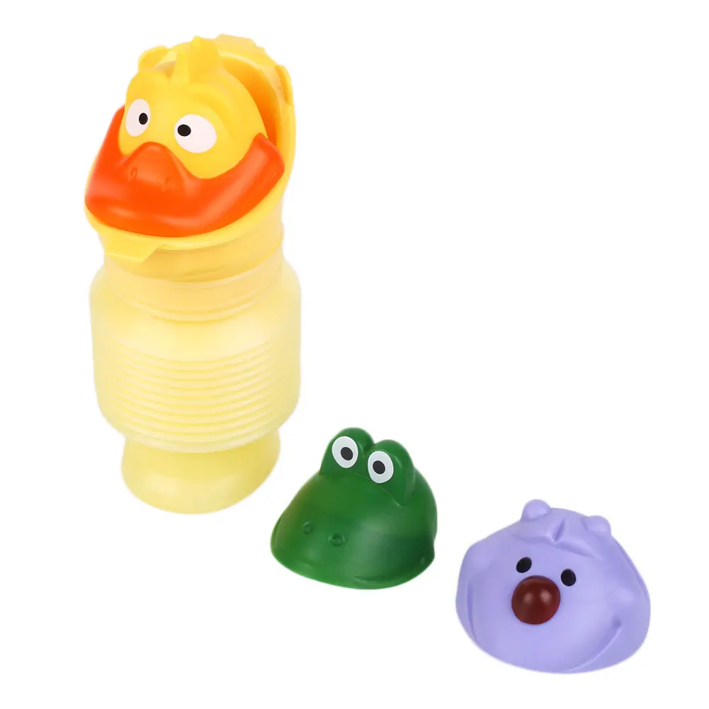 Kids Boy Girl Portable Cartoon Urinal Outdoor Potty Pee Bottle 420ml Yellow