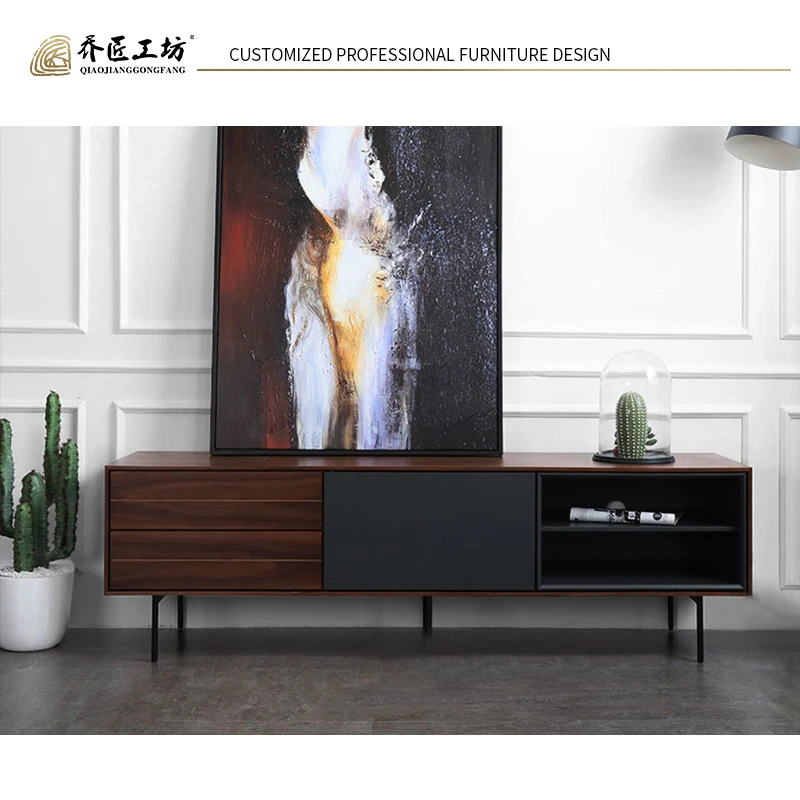 Customized Living Room Wood Tv Cabinet Simple Mdf Tv Cabinet