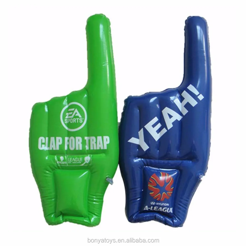 Рекламная гигантская надувная рука среднего пальца с логотипом