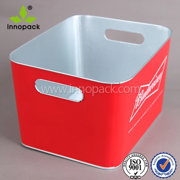 rectangular metal ice bucket wine cooler 10 liter beer bucket