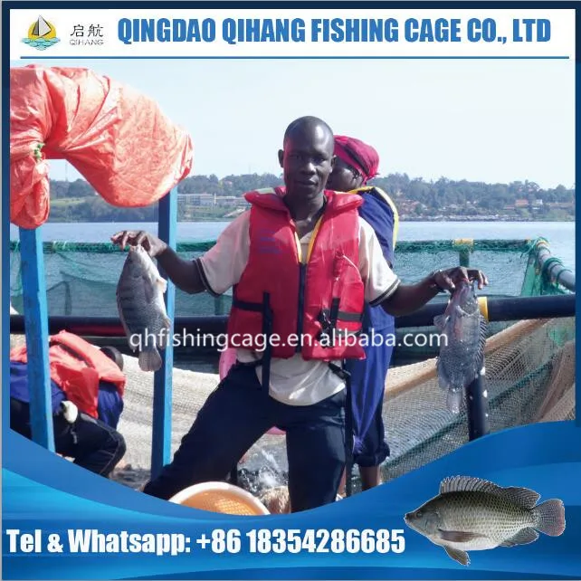 Circular cages for off-shore fish growing, fish farming in the sea