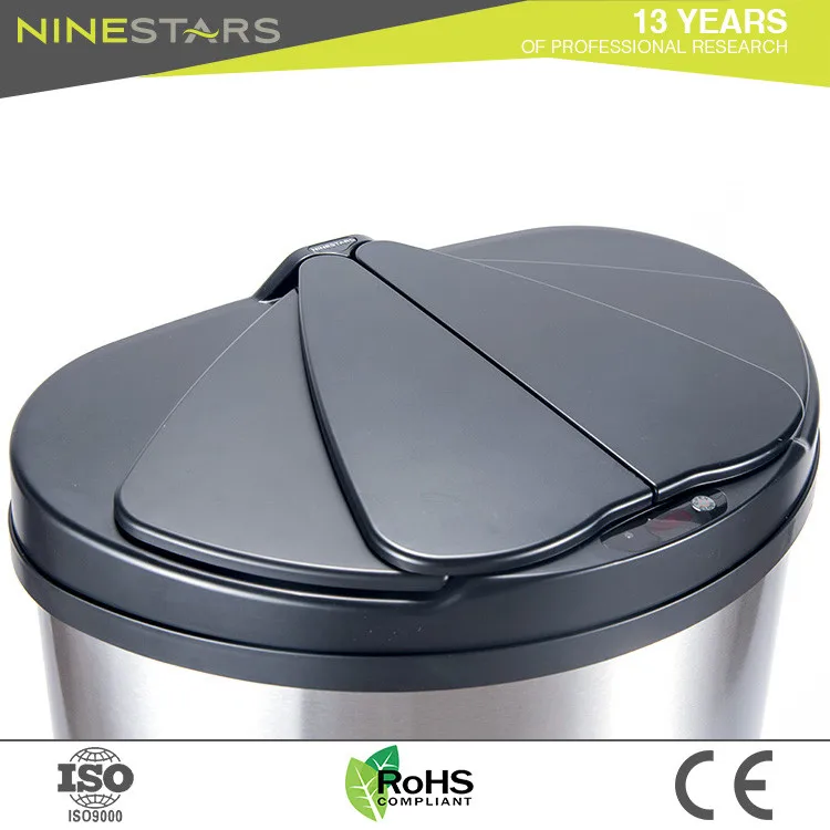 47L Stainless Steel Best Sensor Trash Can Smart Home Dusty Bin Slide Open Hot Sale Electronic Waste Bin