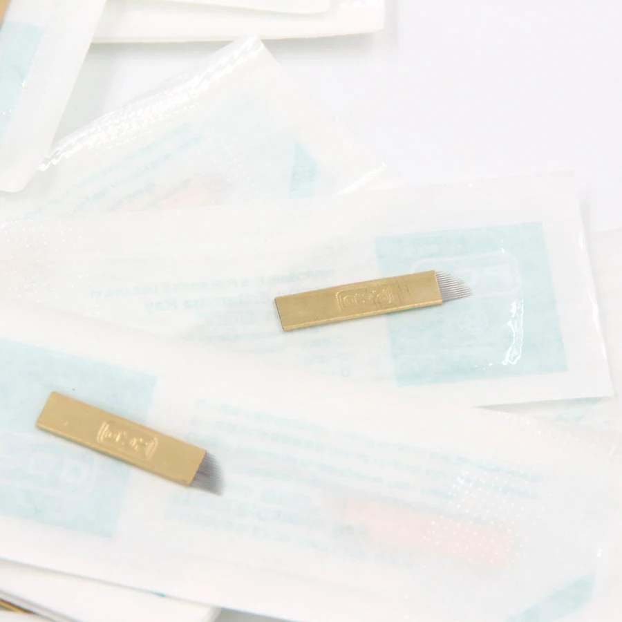 12F/14F shape PCD microblading blades eyebrow tattoo tebori needle blades for 3D microblading tattoo manual pen