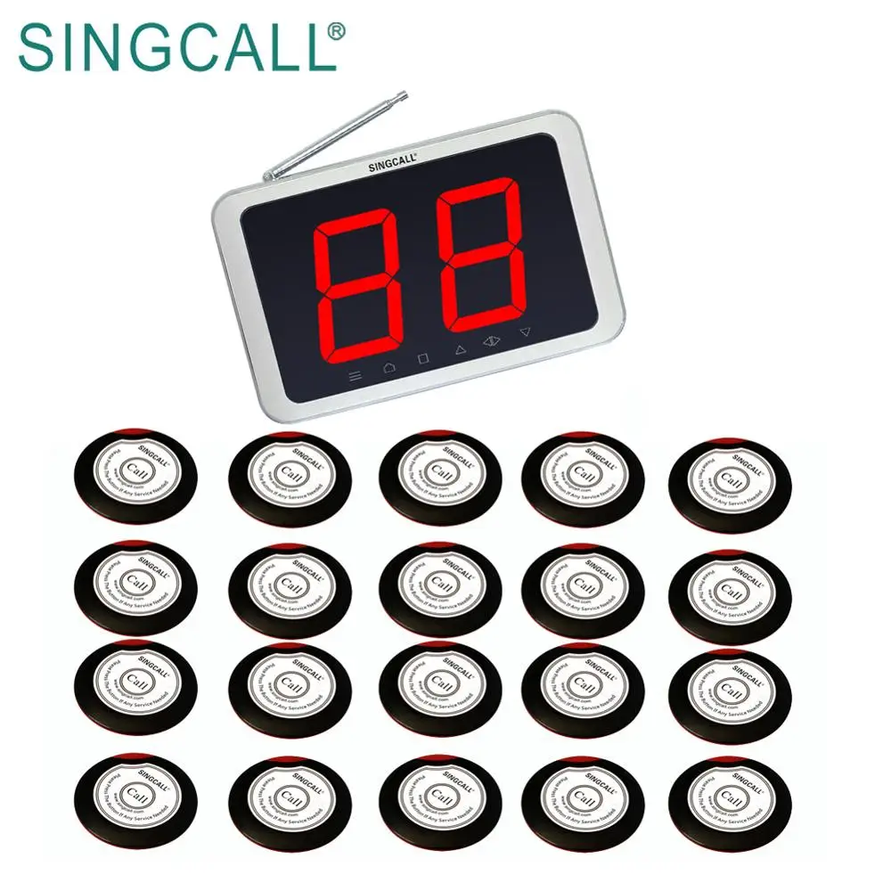 SINGCALL Ultra-thin Pager With Display Waiter Service Customer System
