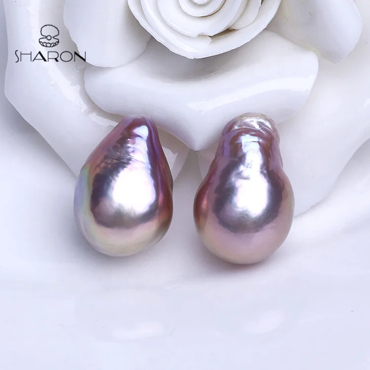 
12-14mm High Luster Rainbow Metal Fireball Edison Baroque Pearl Beads 